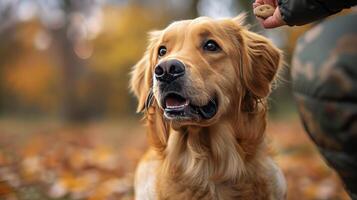 AI generated Dog Holding Ball in Mouth photo