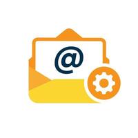 email setting concept illustration flat design vector icon