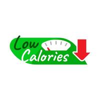 low calories label concept illustration flat design vector. simple modern graphic element icon vector