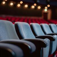 AI generated Empty Theater Chairs photo