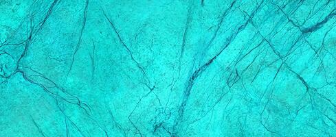 Serene Aquamarine Abstract Marble Granite, Panoramic Background Banner. photo