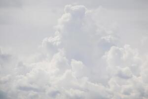 Serene Grey Sky with Soft White Clouds, Texture and Background Concept. photo