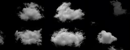 Contrast in the Sky, White Cloud on Black Background. photo