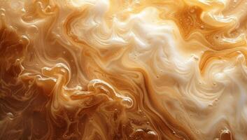 AI generated Abstract swirling golden smoke texture background. Misty vapor waves in warm amber tones. Concept of fluid dynamics, energy, and movement. photo