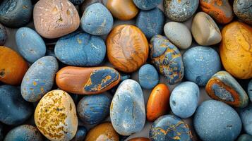 AI generated Diverse Array of Multi-Colored Rocks photo