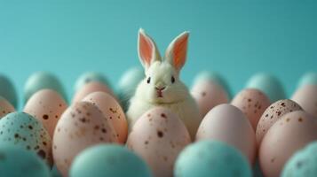 ai generado un encantador y imaginativo foto presentando Pascua de Resurrección huevos