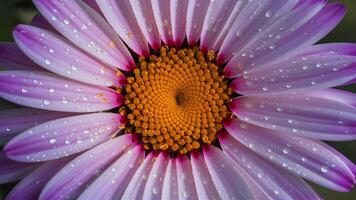 ai generado foto de stock artístico movimiento antecedentes con flor agua gotas, de cerca