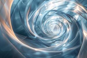 AI generated Blue and White Swirl With White Center photo