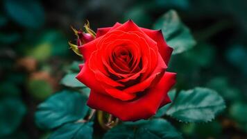 ai generado maravilloso rojo Rosa flor aislado en blanco fondo, hermosa foto