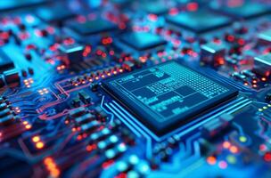 AI generated Advanced circuit board technology photo