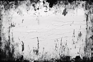 AI generated Grunge black and white Texture background, Abstract Ink Texture Border, Rusty Texture Background, Grunge Texture Background, AI Generative photo