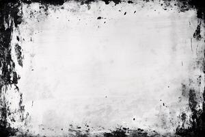 AI generated Grunge black and white Texture background, Abstract Ink Texture Border, Rusty Texture Background, Grunge Texture Background, AI Generative photo