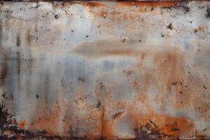 AI generated Old Metal Texture, Old Metal Background, Rusty Metal Texture Background, Grunge Metal Texture Background, Old Steel Texture, Rusted on surface of the old iron, AI Generative photo