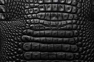 AI generated Crocodile Black Leather Texture Background, Crocodile Black Leather Background, Leather Texture, Crocodile Leather 3D Texture, Crocodile Skin Texture, AI Generative photo