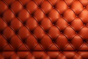 AI generated Upholstery Rich Luxury Sofa Pattern Background, luxurious upholstery buttoned Leather Background, leather background with button, AI Generative photo