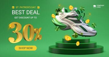 St. Patrick's Day Shoes Company Promo template
