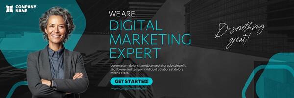 Twitter X Header Digital Marketing Expert  template