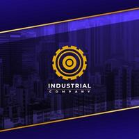 Blue Industrial Business Cards Square template