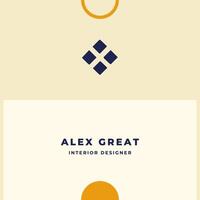 Minimalist Interior Designer Business Cards Square template