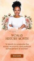 Peach Woman History Month Instagram Story template