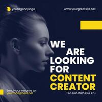 Content Creator Business Creative Job Instagram Post template