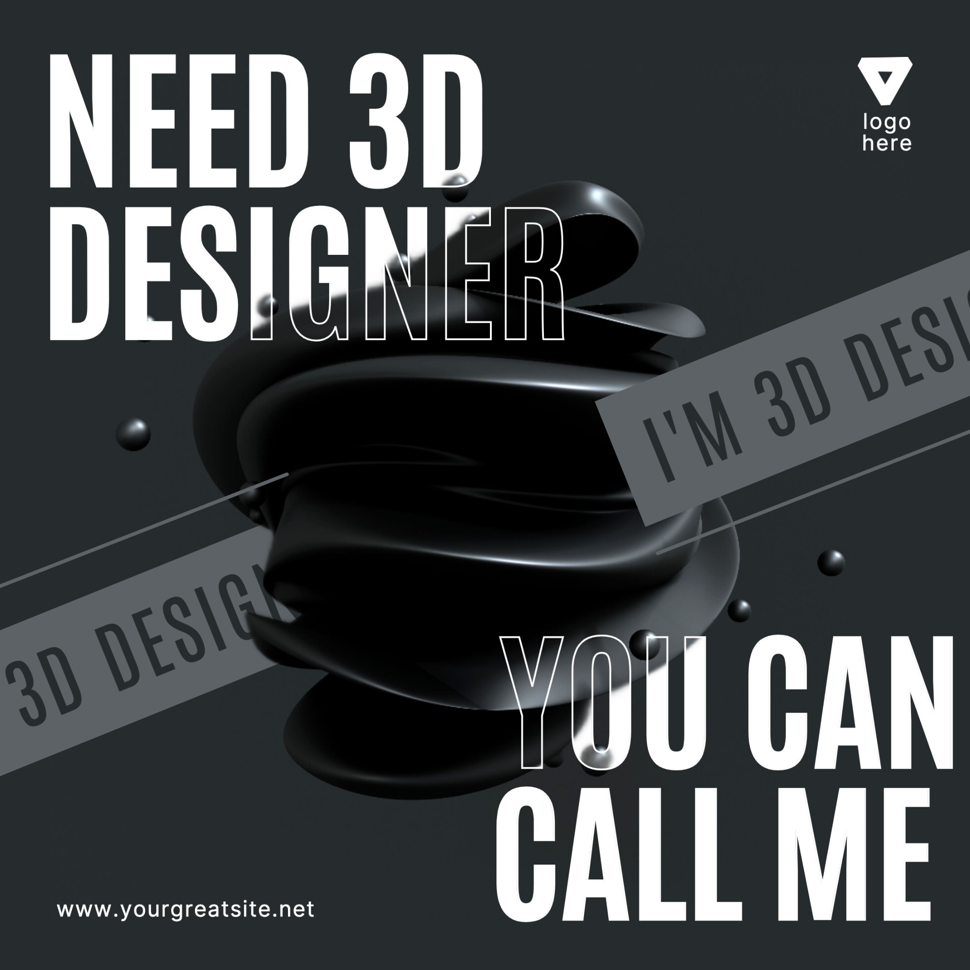 3D Designer Business Creative Instagram Post