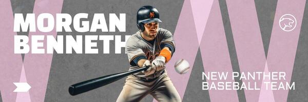 Baseball Player Twitter Header Template