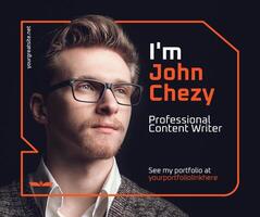 Creative Business Content Writer Facebook Post Template