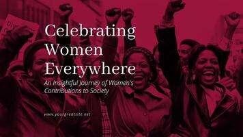 women history month presentation template design ideas