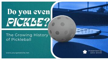 The Growing History of Pickleball Presentation Template