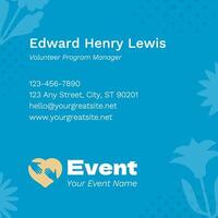 Volunteer Business Cards (Square) template