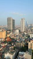aereo Visualizza di Hanoi città orizzonte, Vietnam video