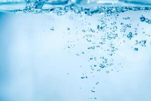 Serene Underwater Symphony, Background of Water Air Bubbles. photo