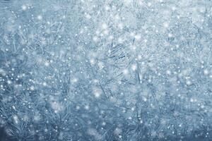 Frosty Winter Patterns and Snowfall, Festive Christmas Background photo