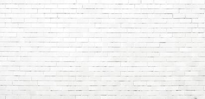 White Brick Walls Panorama, Background with Texture. photo