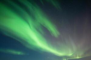 encantador Aurora boreal, bailando luces en el del Norte cielo foto