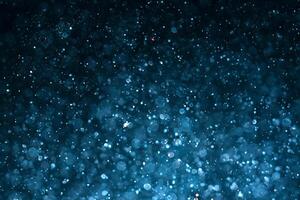azul Bokeh, un estrellado cielo inspirado antecedentes. foto