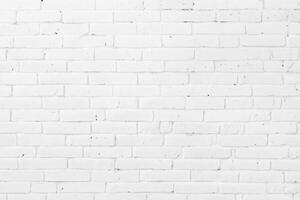 Clean White Brick Wall Background or Texture photo