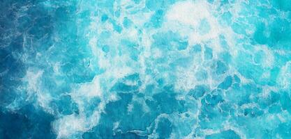 Serene Blue Abstract Watercolor Paper Texture Background. photo