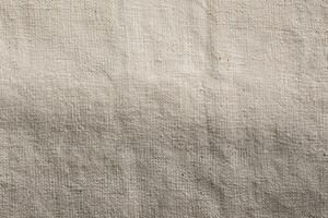 White Calico Fabric, Textured Background Close Up. photo