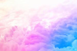 Serene Pastel Sky, Dreamy Cloudscape Background. photo