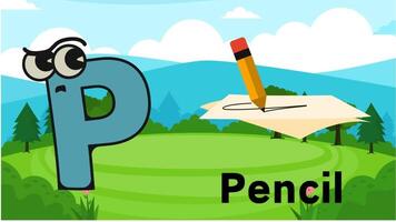 ABC Karikatur Alphabet animieren Lernen zum Kinder ABC Kindergarten Klasse Kindergarten Reime Video