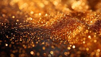 AI generated A blurry image of gold glitter background photo