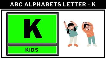 ABC Karikatur Alphabet animieren Lernen zum Kinder ABC Kindergarten Klasse Kindergarten Reime Video