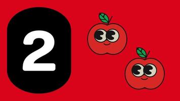 Fruit animated learning for kids number counting nursery rhymes class Preschool Learning Videos. video