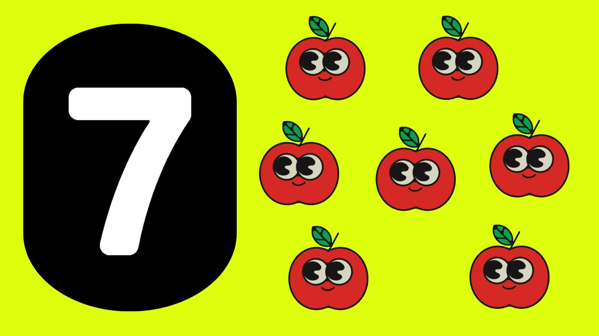 Fruit animated learning for kids number counting nursery rhymes class