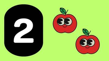 Fruit animated learning for kids number counting nursery rhymes class Preschool Learning Videos. video