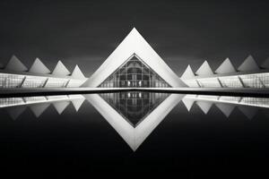 ai generado duotono arquitectónico simetría para efectos visuales generativo ai foto