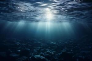 AI generated The mesmerizing play of light on the ocean's surface. Generative AI photo