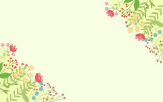 Spring background with flowers and plants for your creativity, for banners, for wedding invitations and for congratulations on spring and Easter vector